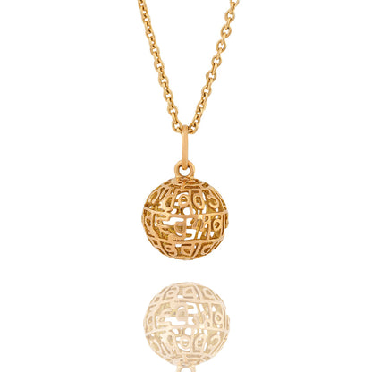 Mool Mantar Globe (Gold-Pendant)