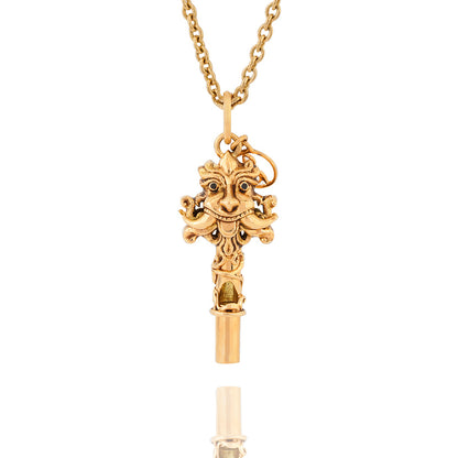 Kirtimukha Whistle Pendant ( 3D - gold)