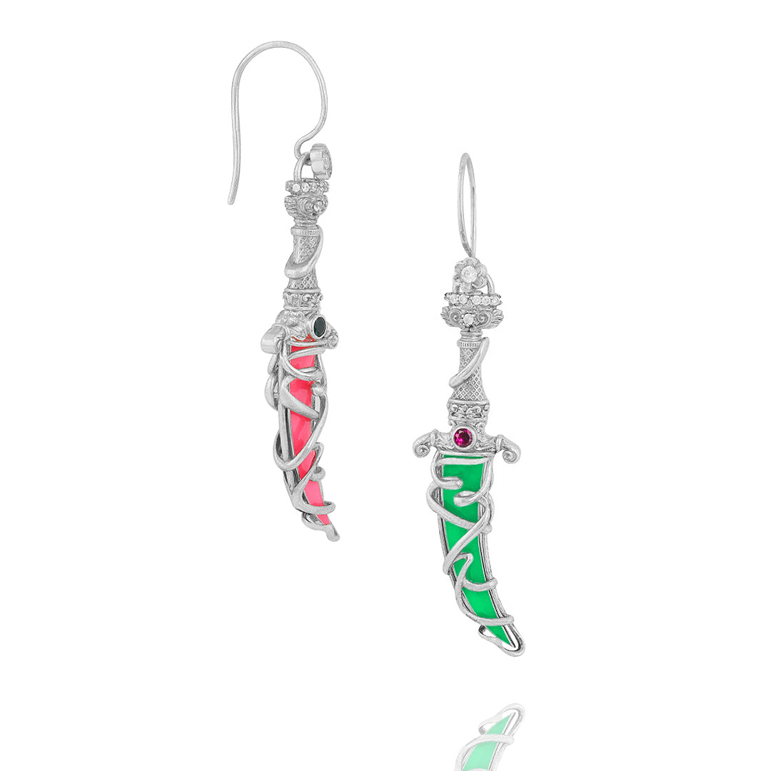 Kirpan Inspired Earrings (Silver)