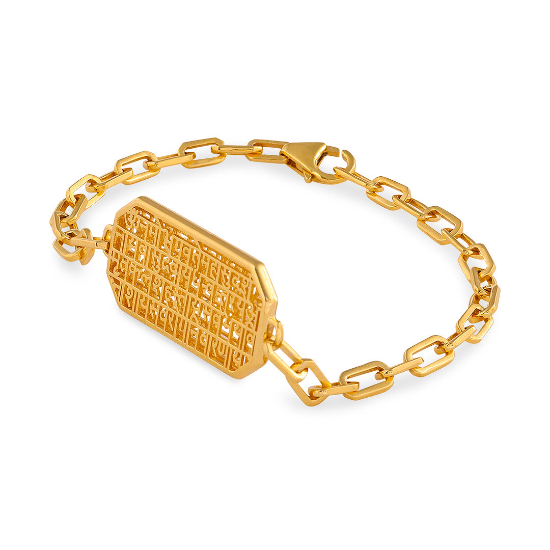 Dhanvantri Mantra (Bracelet -Gold Chain)