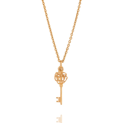 Flower Key Pendant (Gold-large)