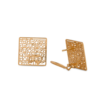 Mool Mantra Square Ear-clip (Gold)