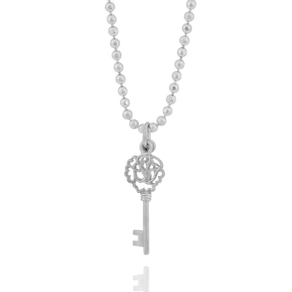 Flower Key Pendant (silver-large)