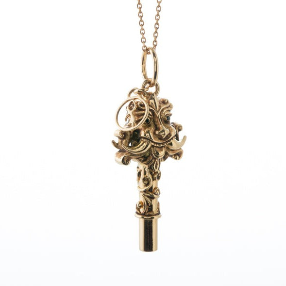 Kirtimukha Whistle Pendant ( 3D - gold)