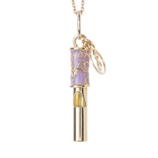 Whistle Pendant (Gold-Lilac)