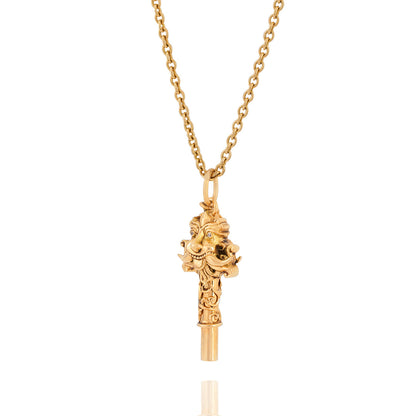 Kirtimukha Whistle Pendant ( 3D - gold)