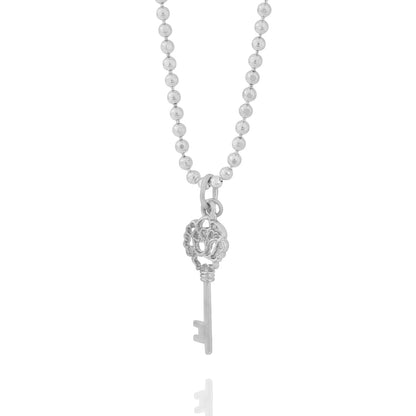 Flower Key Pendant (silver-large)