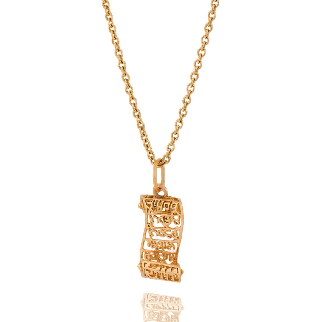 Gold Scroll Mool Mantar (Pendant-Gold)