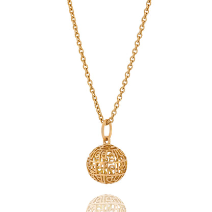 Mool Mantar Globe (Gold-Pendant)