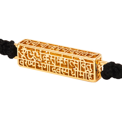 Gayatri Mantra Cuboid Large (Bracelet-Gold)