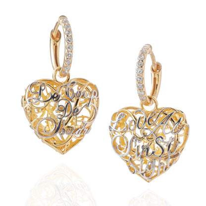 Love (Earring Gold and Diamonds) Le Coup de Foudre