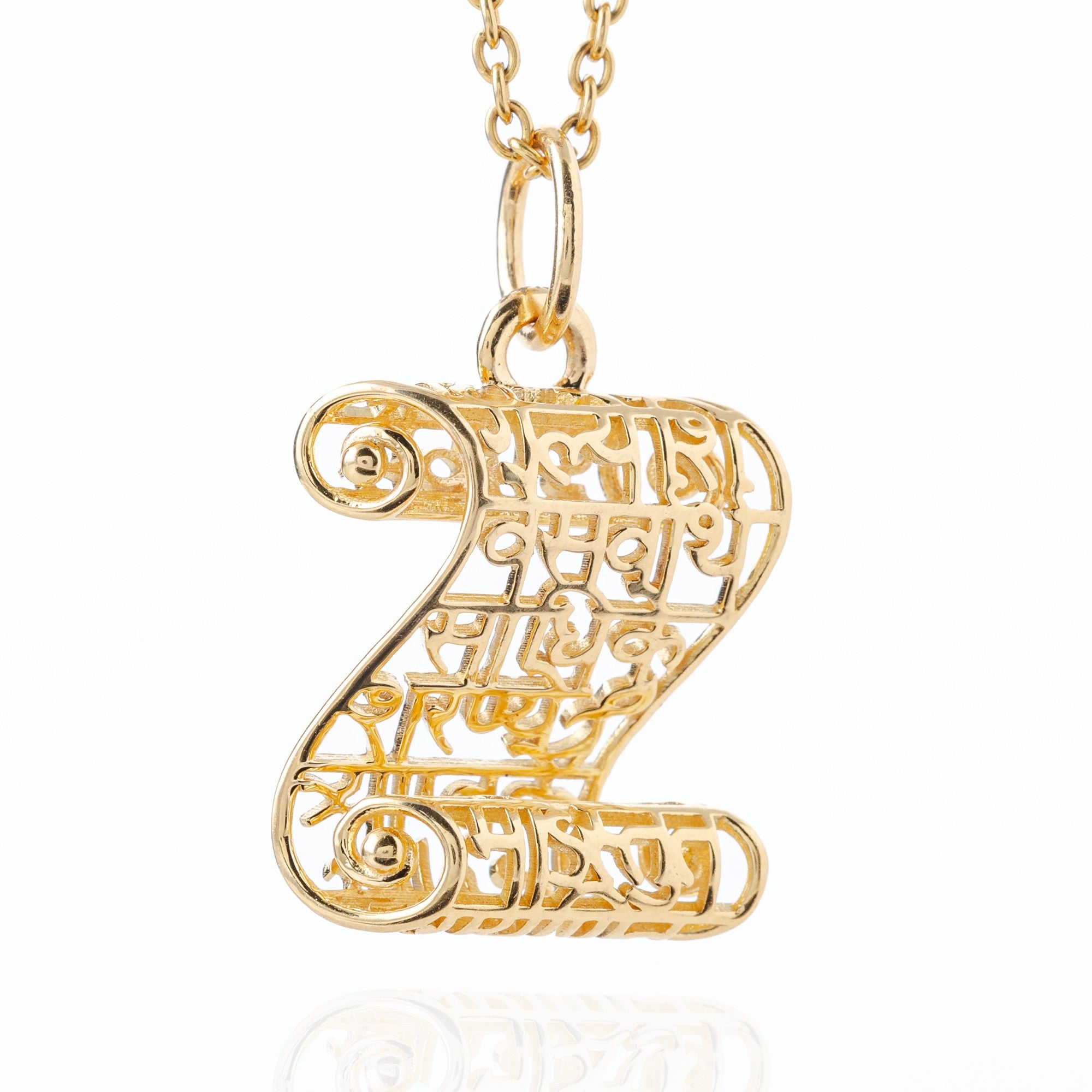 Durga scroll (Gold 18kt Pendant)