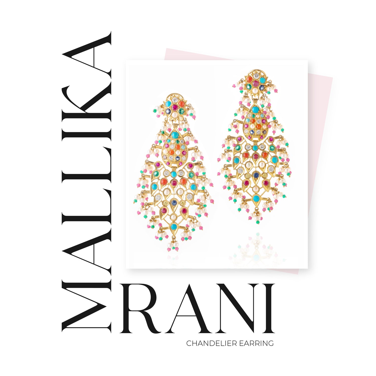 Mallika Rani Earring ( Sterling Silver - Gold plated)