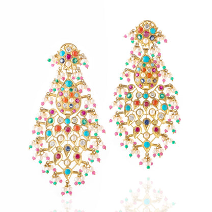 Mallika Rani Earring ( Sterling Silver - Gold plated)