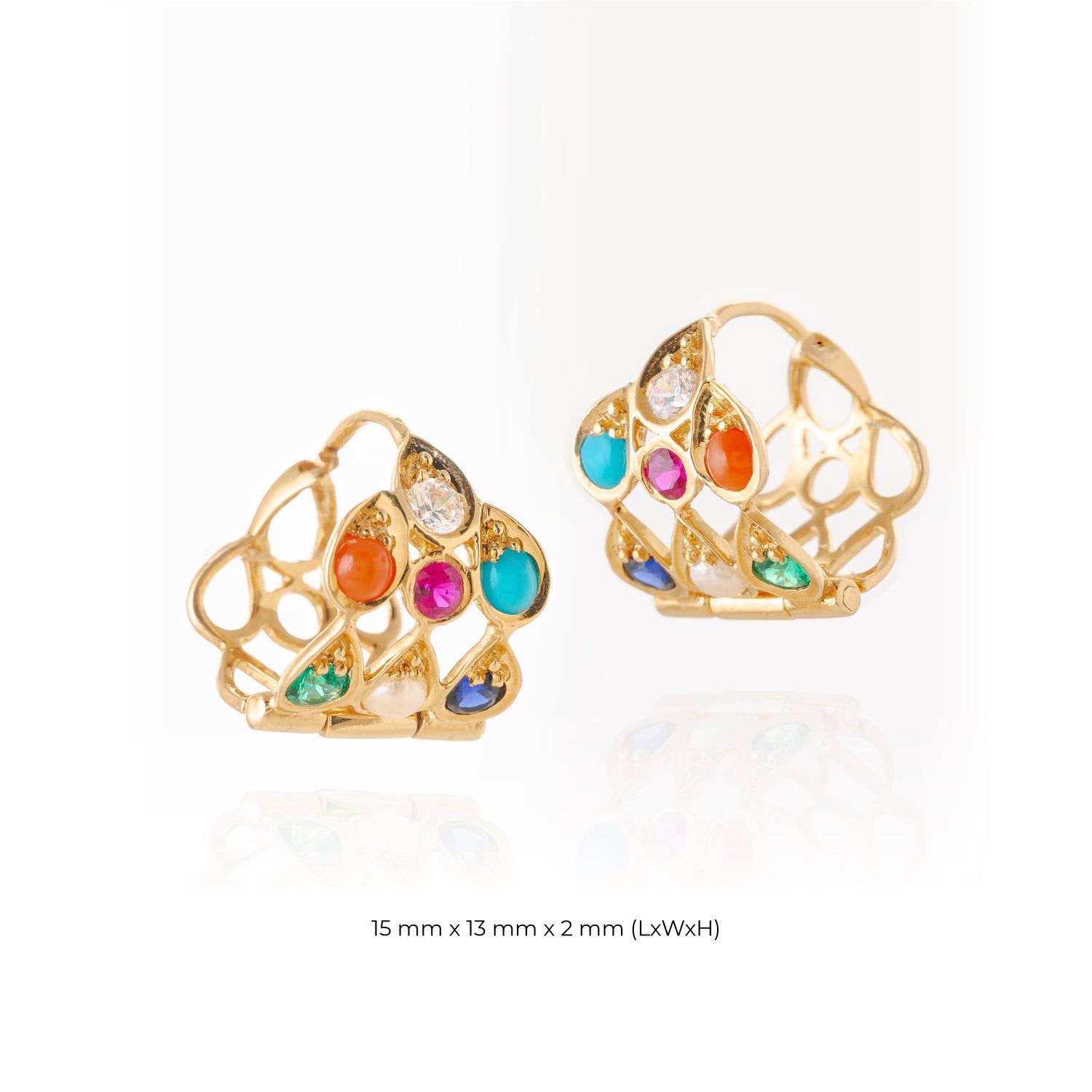 Mallika Rani Earhoops (18k Yelllow Gold)