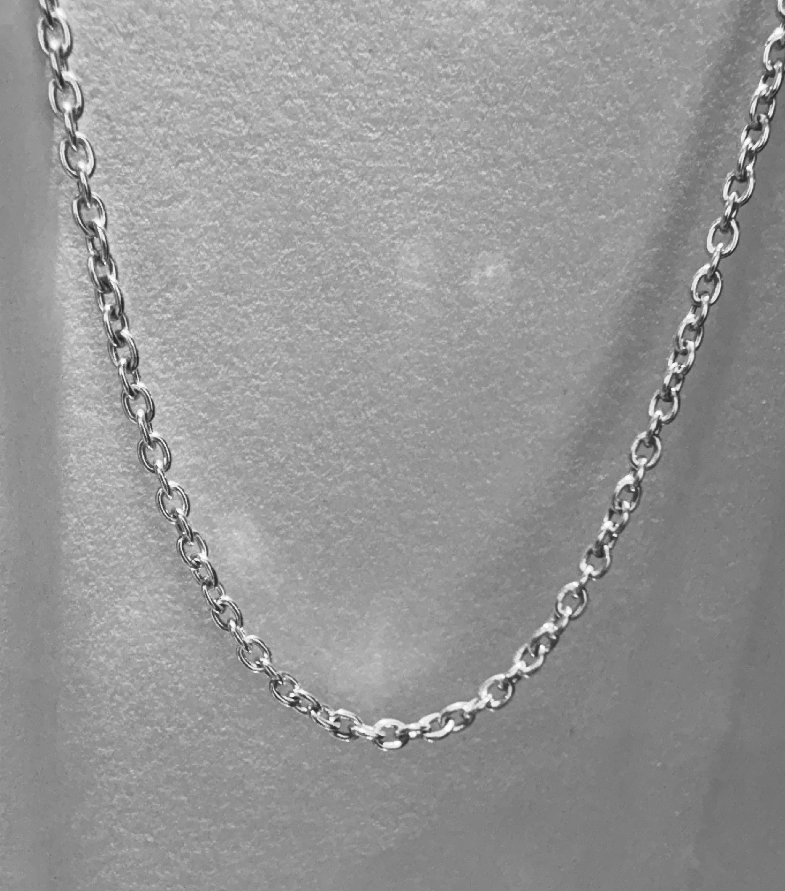 22 inch silver chain -men