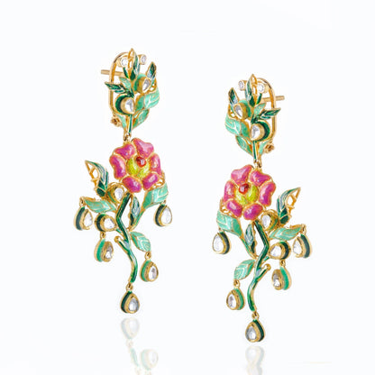 The Rain Kissed Rose (Large Earring)